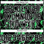 Maglia da baseball con motivo a serpente neon 3D, personalizzata, nera, verde e bianca, con design a tema animale. Maglia da baseball con motivo a serpente neon 3D, personalizzata, nera, verde e bianca, con design a tema animale.