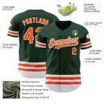 Maglia da baseball autentica arancione-bianca, personalizzata, verde Maglia da baseball autentica arancione-bianca, personalizzata, verde