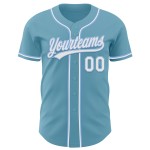 Maglia da baseball autentica blu White-Light Custom Shadow Maglia da baseball autentica blu White-Light Custom Shadow