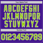 Maglia da baseball personalizzata in maglia autentica verde neon e bianca, stile retrò, viola Maglia da baseball personalizzata in maglia autentica verde neon e bianca, stile retrò, viola