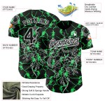 Maglia da baseball con motivo a serpente neon 3D, personalizzata, nera, verde e bianca, con design a tema animale. Maglia da baseball con motivo a serpente neon 3D, personalizzata, nera, verde e bianca, con design a tema animale.