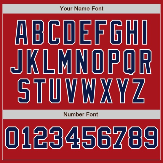 Maglia da baseball personalizzata rossa a righe bianche e blu navy autentiche Maglia da baseball personalizzata rossa a righe bianche e blu navy autentiche