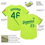 Maglia da baseball autentica retrò in maglia verde Kelly Neon personalizzata Maglia da baseball autentica retrò in maglia verde Kelly Neon personalizzata