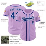 Maglia da baseball leggera personalizzata autentica Royal-White Purple Maglia da baseball leggera personalizzata autentica Royal-White Purple