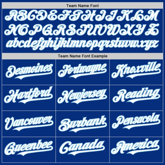 Maglia da baseball personalizzata autentica bianca e azzurra Royal Maglia da baseball personalizzata autentica bianca e azzurra Royal