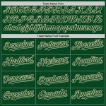 Maglia autentica con motivo crema 3D, personalizzata con stella verde sfumata, stile baseball scintillante Maglia autentica con motivo crema 3D, personalizzata con stella verde sfumata, stile baseball scintillante