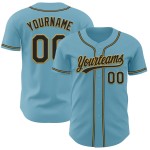 Maglia da baseball personalizzata blu autentica Shadow nera e oro antico Maglia da baseball personalizzata blu autentica Shadow nera e oro antico