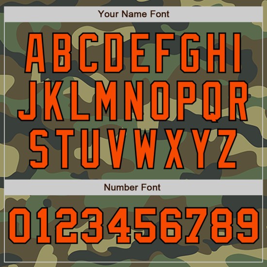 Maglia da baseball personalizzata Pinstripe To Salute Service Fashion Orange Camo, autentica, color crema e nero Maglia da baseball personalizzata Pinstripe To Salute Service Fashion Orange Camo, autentica, color crema e nero