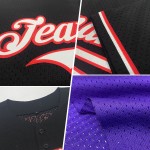Maglia da baseball personalizzata in maglia autentica verde neon e bianca, stile retrò, viola Maglia da baseball personalizzata in maglia autentica verde neon e bianca, stile retrò, viola