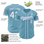 Maglia da baseball autentica blu White-Light Custom Shadow Maglia da baseball autentica blu White-Light Custom Shadow