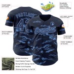 Maglia da baseball blu navy leggera personalizzata con design 3D autentico, modello Mountain Maglia da baseball blu navy leggera personalizzata con design 3D autentico, modello Mountain