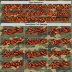 Maglia da baseball personalizzata Pinstripe To Salute Service Fashion Orange Camo, autentica, color crema e nero Maglia da baseball personalizzata Pinstripe To Salute Service Fashion Orange Camo, autentica, color crema e nero