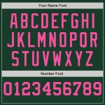 Maglia da baseball personalizzata Split Green Fashion a righe bianche e rosa autentica Maglia da baseball personalizzata Split Green Fashion a righe bianche e rosa autentica