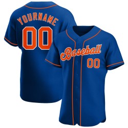 Maglia da baseball personalizzata Royal Authentic Arancione-Bianco Maglia da baseball personalizzata Royal Authentic Arancione-Bianco