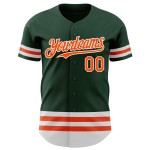 Maglia da baseball autentica arancione-bianca, personalizzata, verde Maglia da baseball autentica arancione-bianca, personalizzata, verde