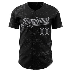 Maglia da baseball con schizzi grigi, design 3D personalizzato, motivo autentico, trama grigio-acciaio nero astratto Maglia da baseball con schizzi grigi, design 3D personalizzato, motivo autentico, trama grigio-acciaio nero astratto