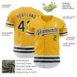 Maglia autentica Gold Line Baseball personalizzata nera e bianca Maglia autentica Gold Line Baseball personalizzata nera e bianca