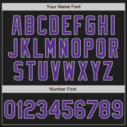 Maglia da baseball personalizzata autentica a righe nere, grigie e viola Maglia da baseball personalizzata autentica a righe nere, grigie e viola