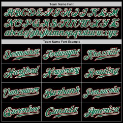 Maglia da baseball Kelly Kelly a righe verdi-rosse, personalizzata, autentica, nera Maglia da baseball Kelly Kelly a righe verdi-rosse, personalizzata, autentica, nera