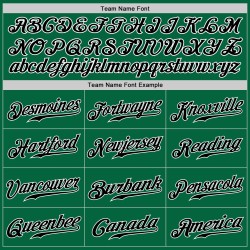 Maglia personalizzata autentica Kelly nera e bianca da baseball verde Maglia personalizzata autentica Kelly nera e bianca da baseball verde