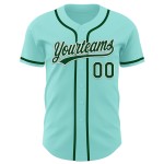 Maglia da baseball autentica blu Ice Green-White personalizzata Maglia da baseball autentica blu Ice Green-White personalizzata
