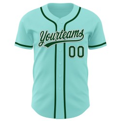 Maglia da baseball autentica blu Ice Green-White personalizzata Maglia da baseball autentica blu Ice Green-White personalizzata