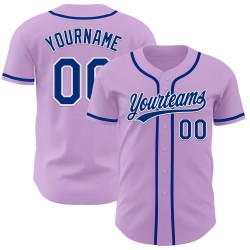 Maglia da baseball leggera personalizzata autentica Royal-White Purple Maglia da baseball leggera personalizzata autentica Royal-White Purple
