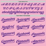 Maglia da baseball autentica personalizzata rosa chiaro viola Maglia da baseball autentica personalizzata rosa chiaro viola