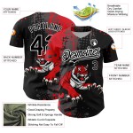 Maglia da baseball personalizzata con motivo 3D Tiger, autentica, rossa e bianca, con animali. Maglia da baseball personalizzata con motivo 3D Tiger, autentica, rossa e bianca, con animali.