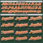 Maglia da baseball autentica arancione-bianca, personalizzata, verde Maglia da baseball autentica arancione-bianca, personalizzata, verde