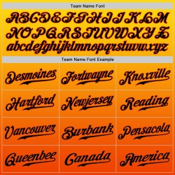 Maglia da baseball personalizzata autentica alla moda, nera, arancione e gialla sbiadita Maglia da baseball personalizzata autentica alla moda, nera, arancione e gialla sbiadita
